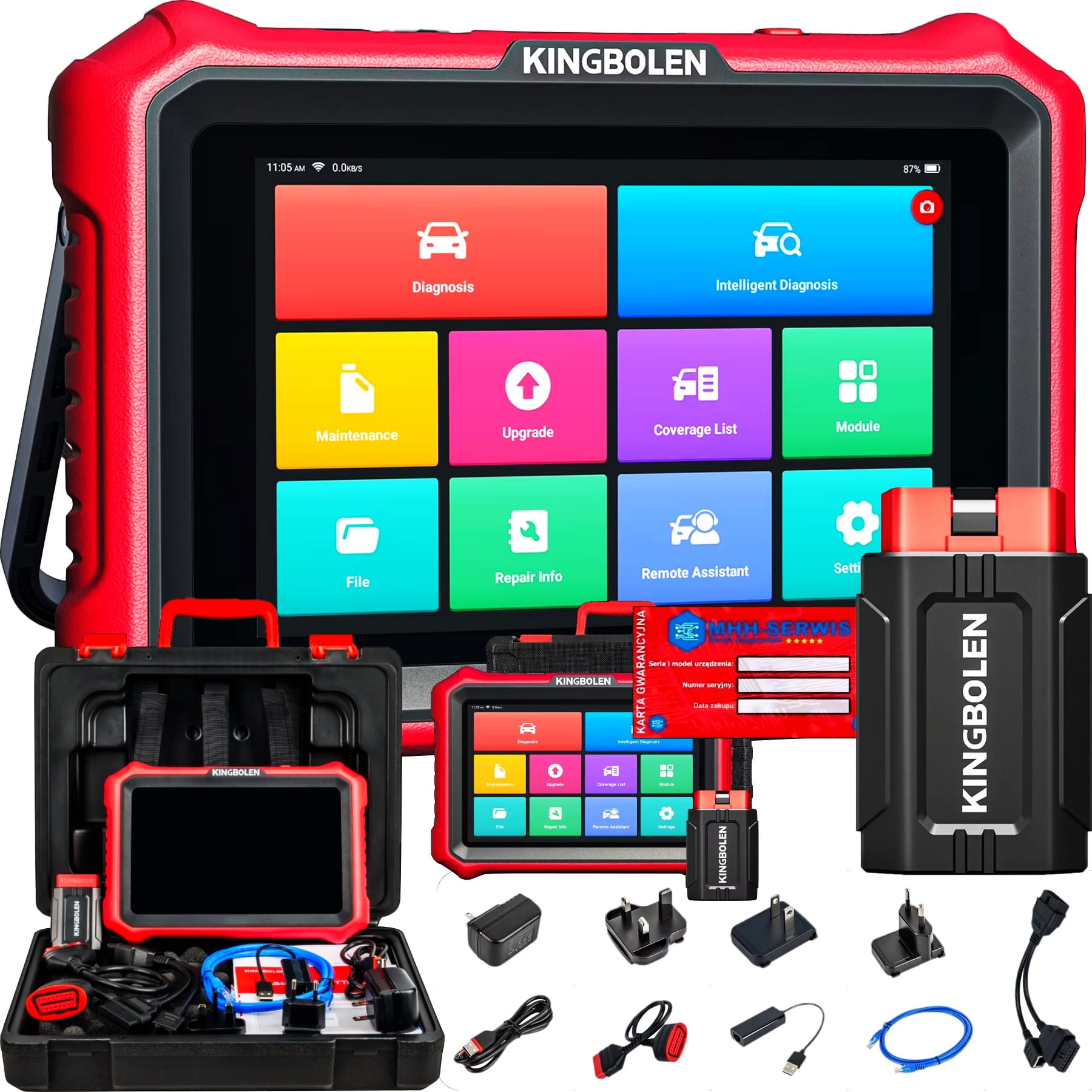 Valise Diagnostic Auto KINGBOLEN K8 Pro – Scanner OBD2 Français, 42+ Réinitialisations, Mises à Jour à Vie